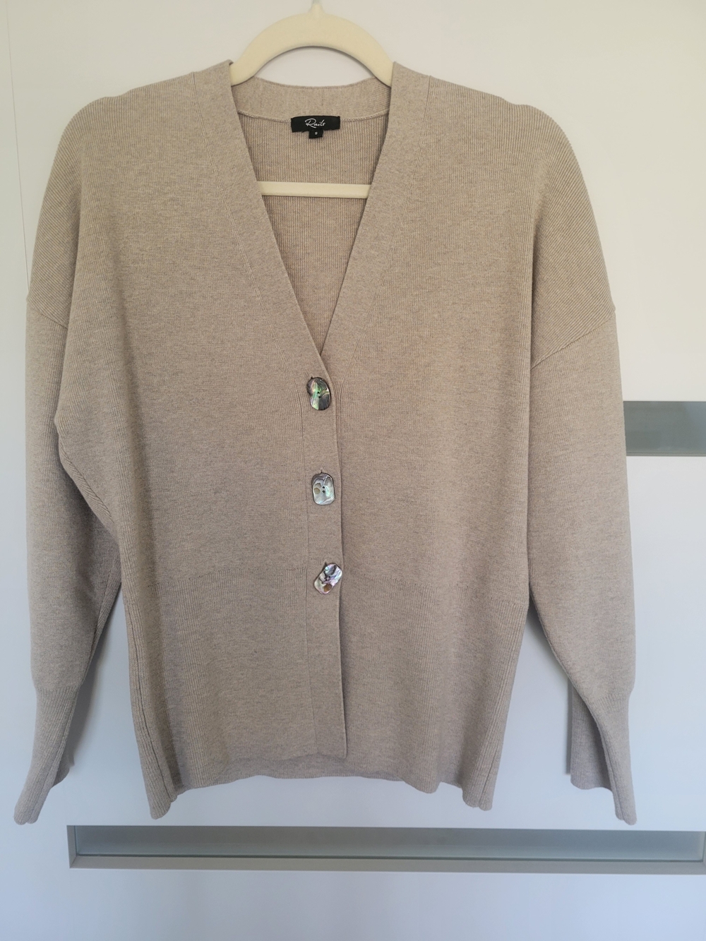 Rails Brunella Cardigan Sweater in Oat Beige Size S